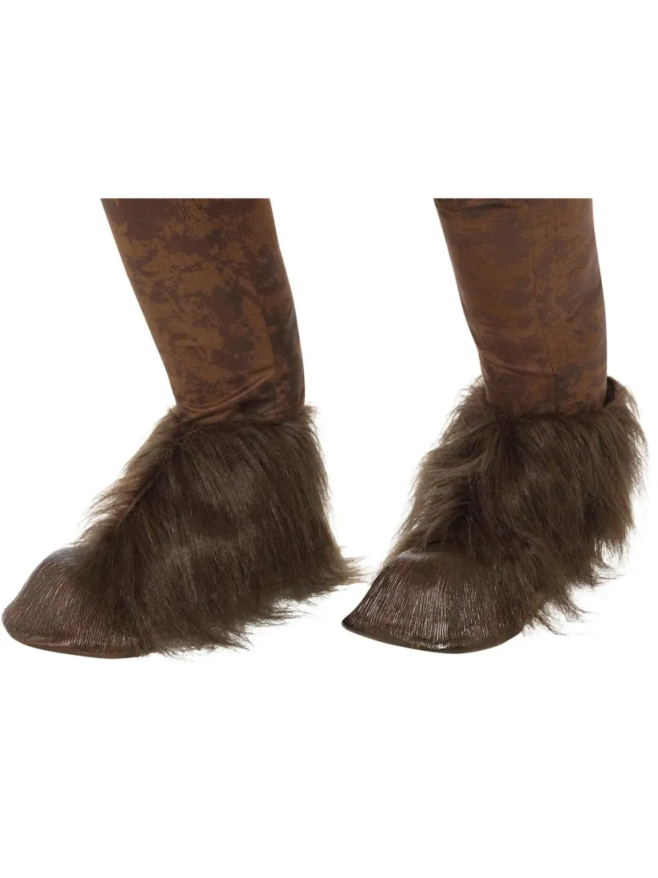 Smiffys Krampus copriscarpe zoccoli demone marroni pelo