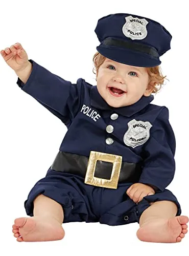 Funidelia Poliziotto costume bebè 12-24 mesi nero