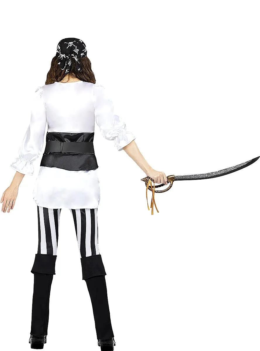 Funidelia Pirata a Strisce Costume Donna Multicolore