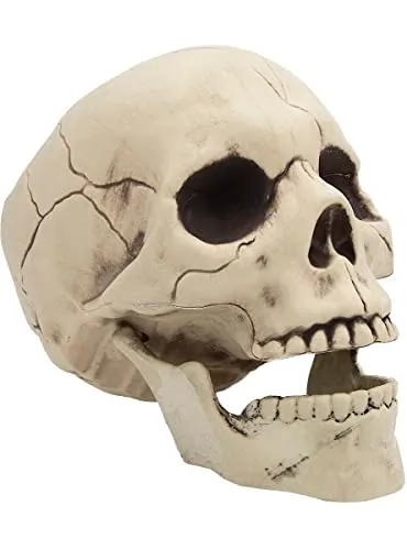 Funidelia Teschio decorativo Halloween bianco 17 cm