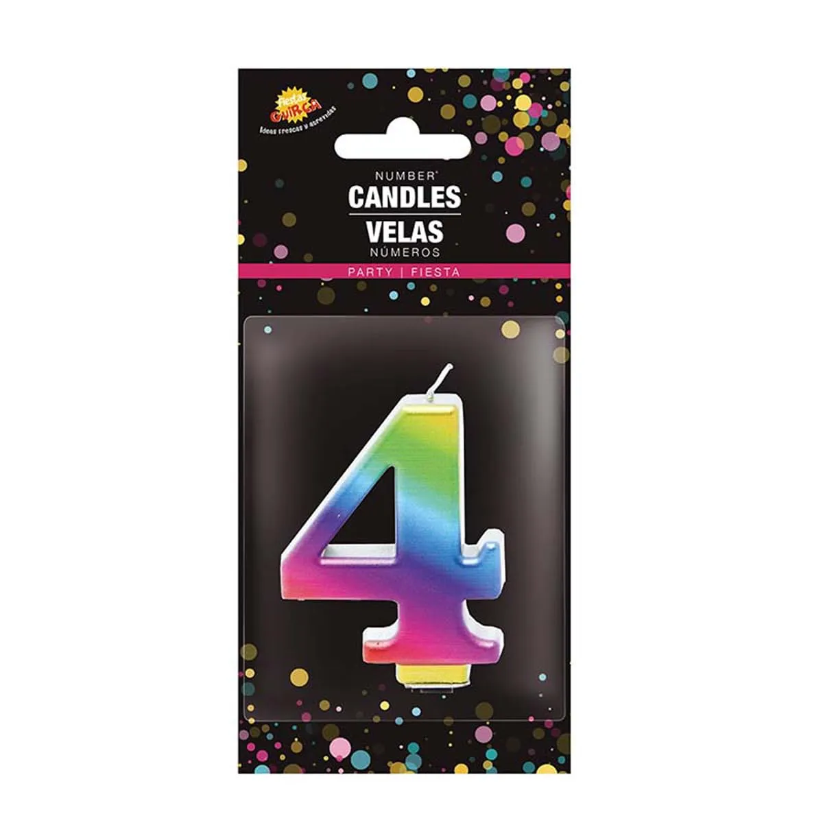Fiestas Guirca Candela Numero 8 cm Torta Multicolore