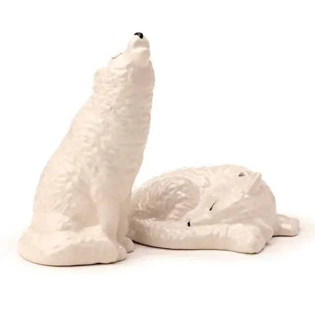 Lupo Bianco Set Sale e Pepe Ceramica 2 Pezzi