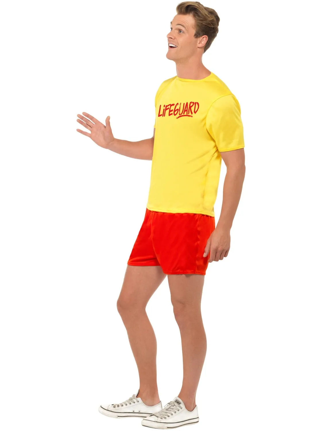 Smiffys Beach Lifeguard 82061 costume uomo L giallo rosso