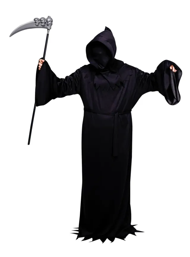 P'tit Clown Mietitore costume uomo adulto nero Halloween