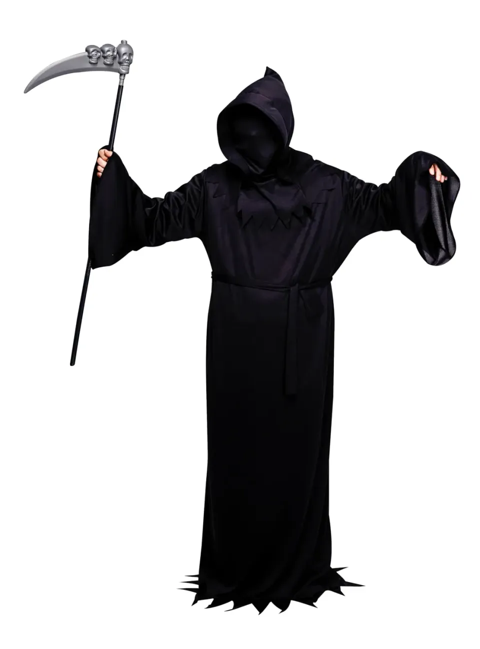 P'tit Clown Mietitore costume uomo adulto nero Halloween