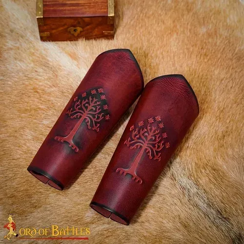 La Bottega di Merlino Bracciali in pelle costume medievale bufalo