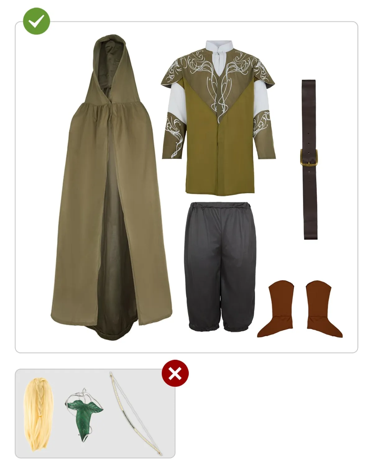 Funidelia Costume Legolas uomo taglia M elfo ufficiale