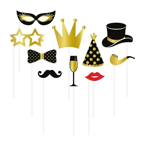 P'tit Clown Re22741 set fotobooth 10pz nero oro