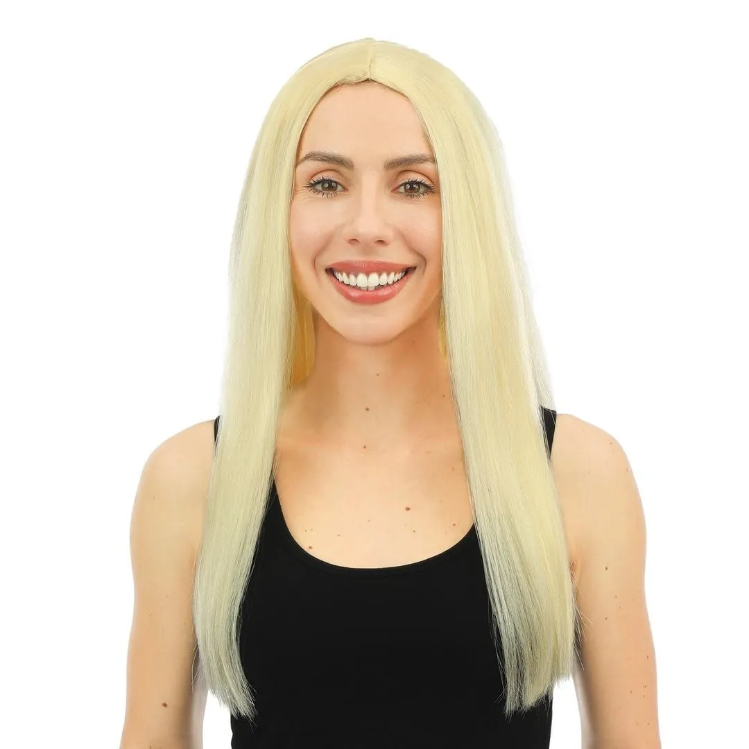 P'tit Clown Cindy parrucca lunga marrone 60 cm liscia