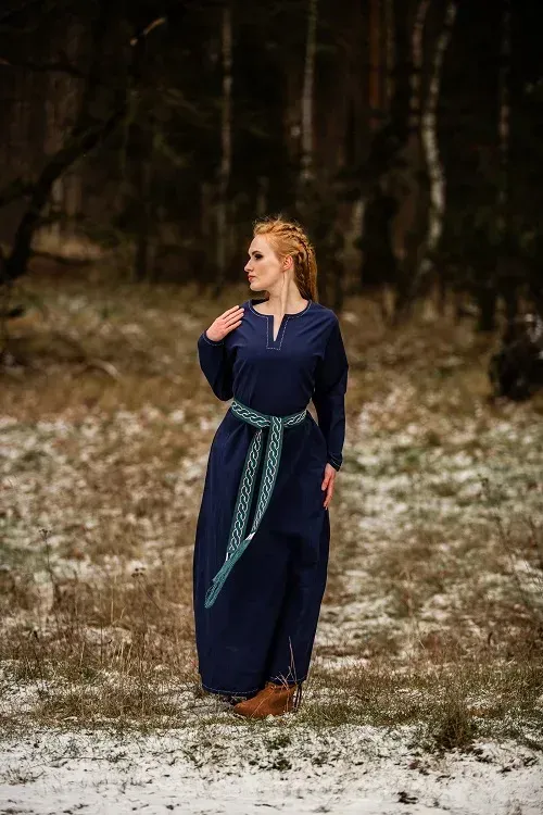 La Bottega di Merlino Helga Blue vestito cotone blu 100% cotone