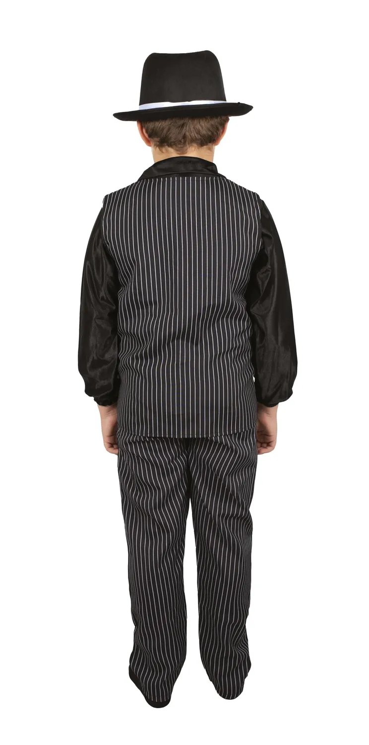 P'tit Clown costume gangster bambino 10-12 anni anni 20