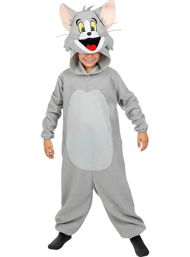 Funidelia Tom & Jerry Costume di Tom grigio 3-4 anni