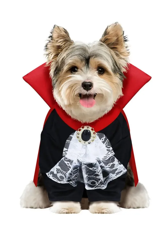 Fiestas Guirca Wooferatu costume cane vampiro S con mantello