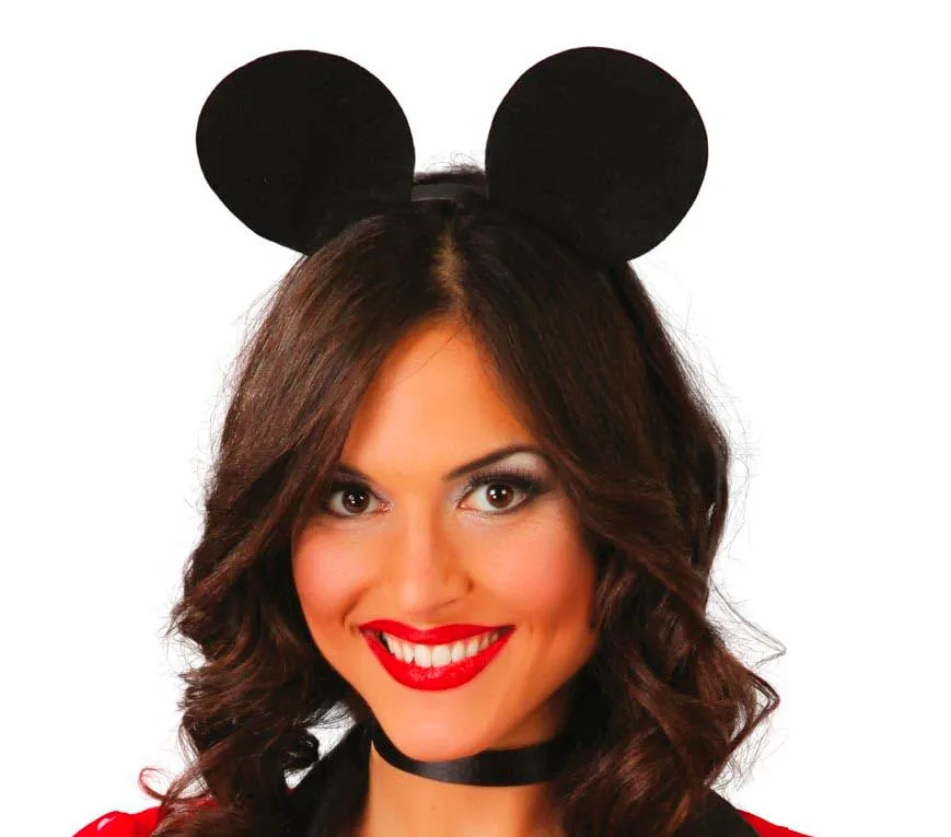 Guirca Topolino cerchietto orecchie nero Carnevale