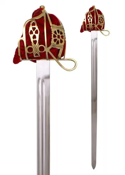 La Bottega di Merlino Spadone Scozzese Cesto Ottone 104 cm