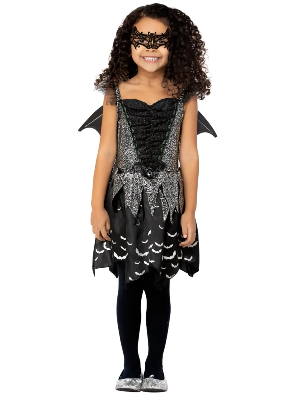 Smiffys Dark Bat Fairy costume bambina nero 4-6 anni