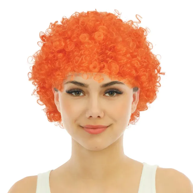 P'tit Clown 68100 Pop parrucca arancione adulto