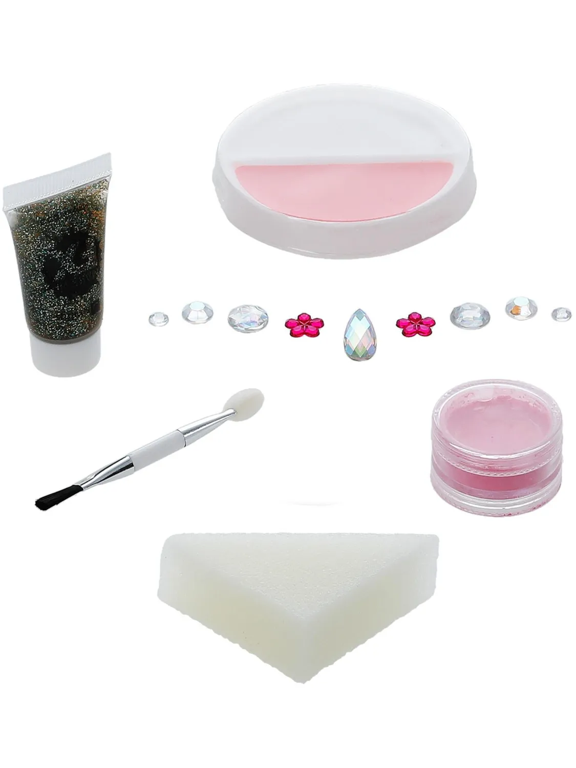 Smiffys Unicorn kit trucco aqua glitter gemme viso