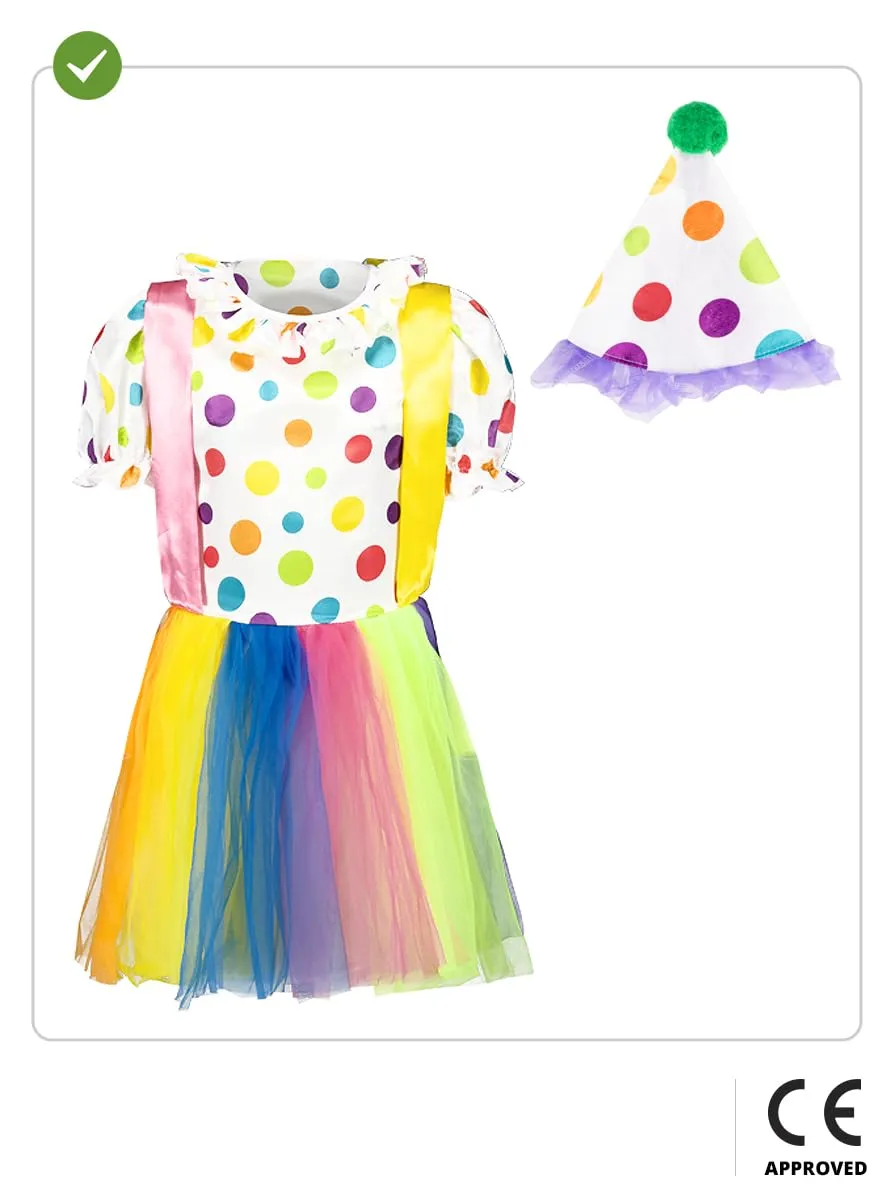 Funidelia Costume da Clown Bambina 7-9 Anni Rosso