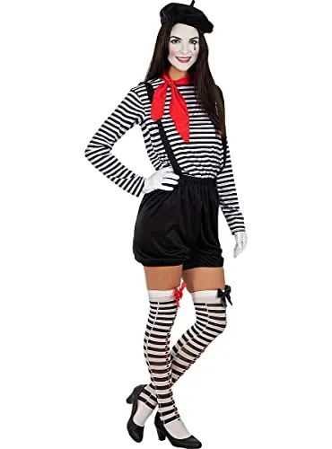 Funidelia Costume Mimo donna nero taglia S-M per Carnevale