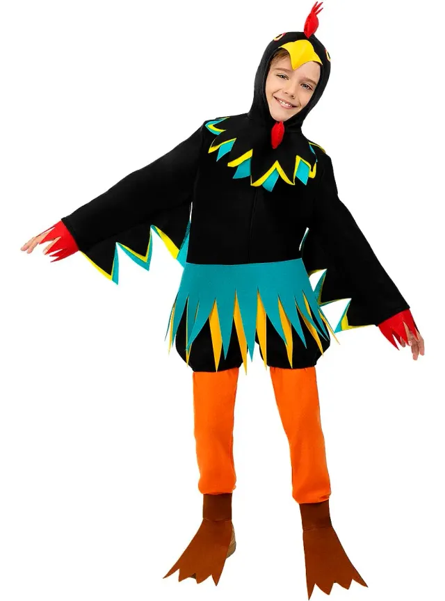 Funidelia Gallo costume bambino 7-9 anni nero