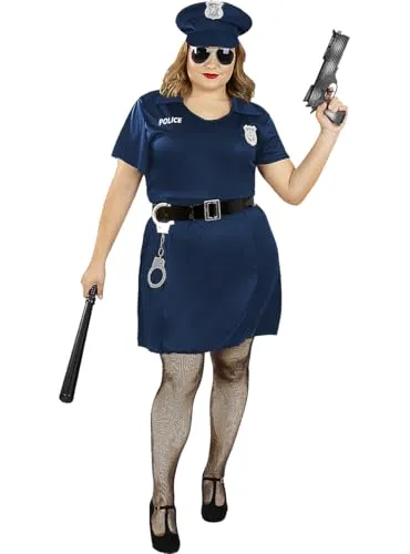 Funidelia Poliziotta Costume Donna 3XL Azzurro Professioni