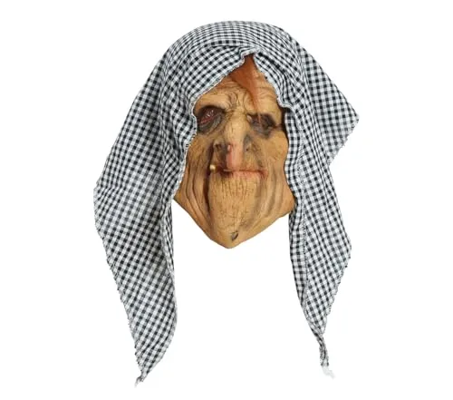 Fiestas Guirca maschera strega lattice con cappuccio