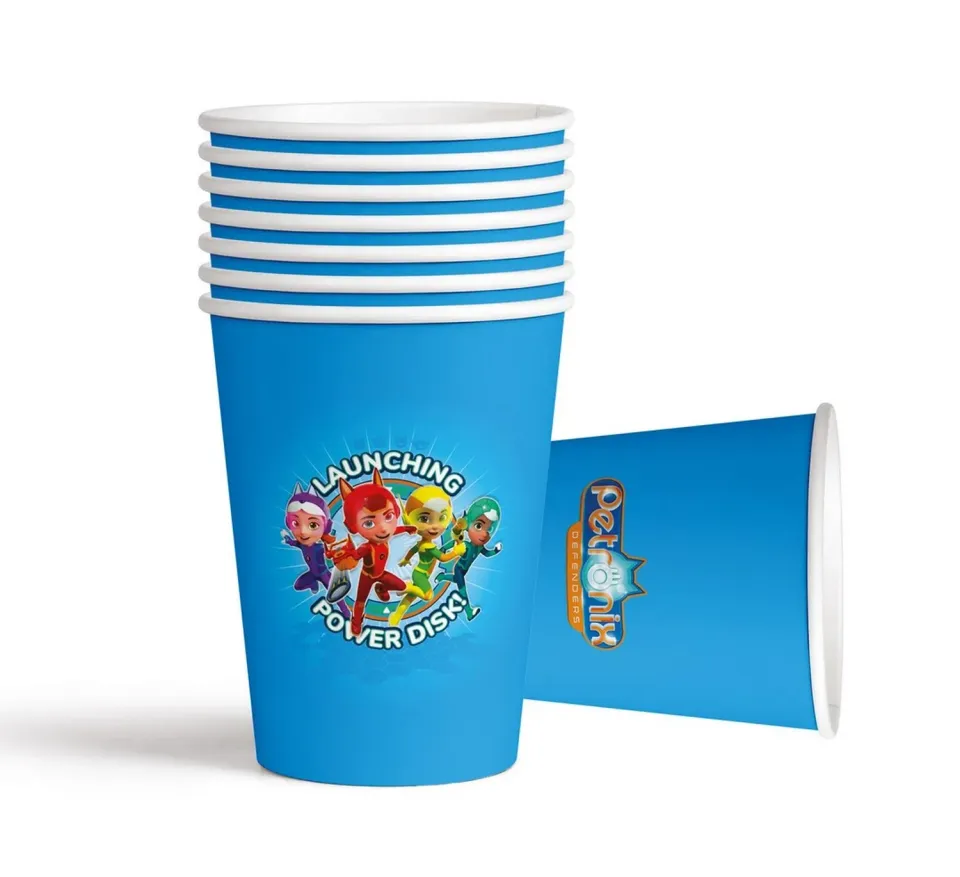 P'tit Clown Petronix Defenders 23210 bicchieri carta 8pz ufficiali