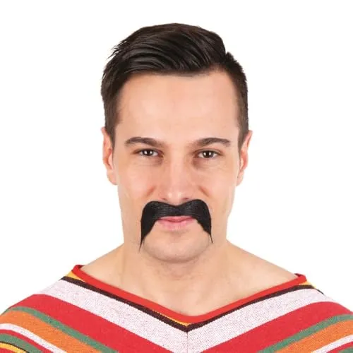 P'tit Clown Messicano baffi finti neri uomo