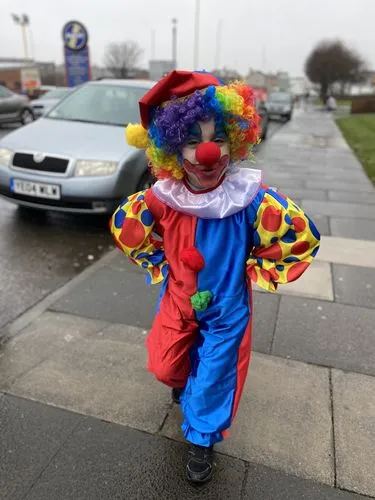 Smiffys Crazy Clown parrucca rossa afro clown pagliaccio