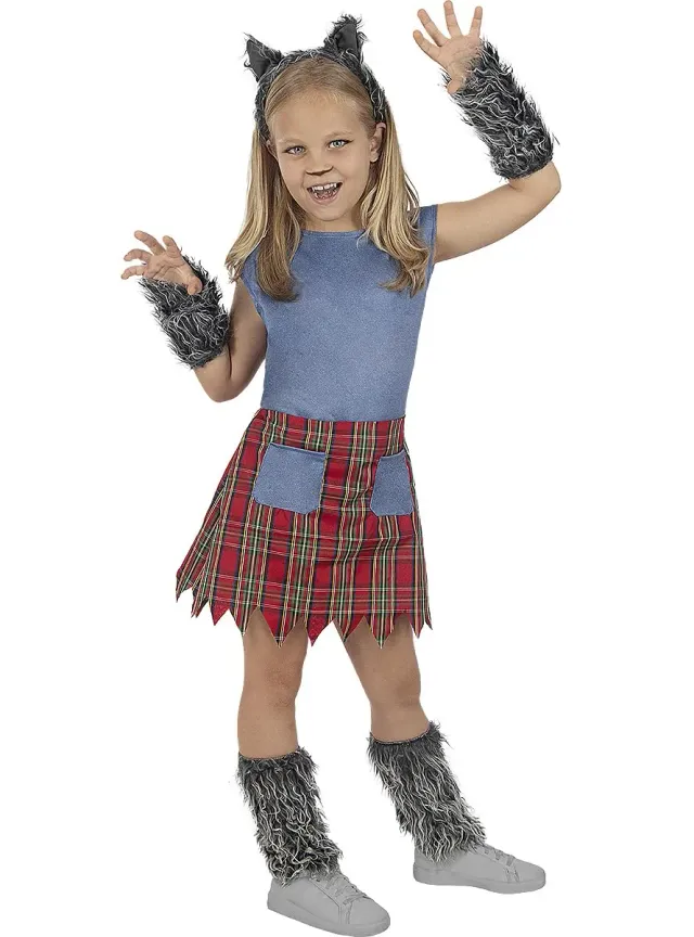 Funidelia Lupo Mannaro costume bambina 3-4 anni marrone