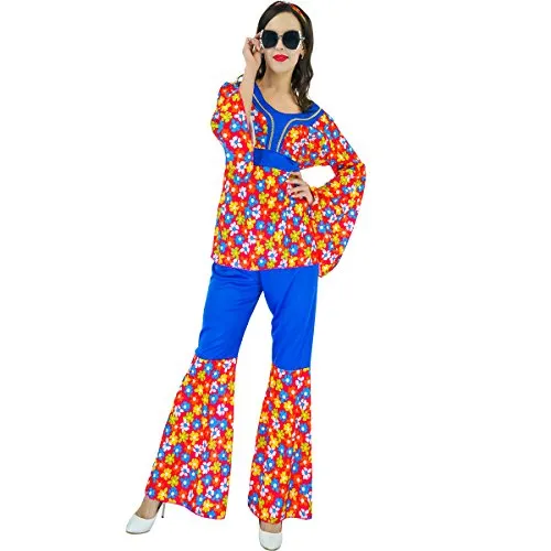Sea Hare Hippie Anni 70 Costume Donna 3 Pezzi