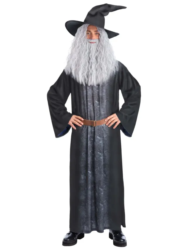 Smiffys Sorcerer costume mago uomo mantello cappello L/XL