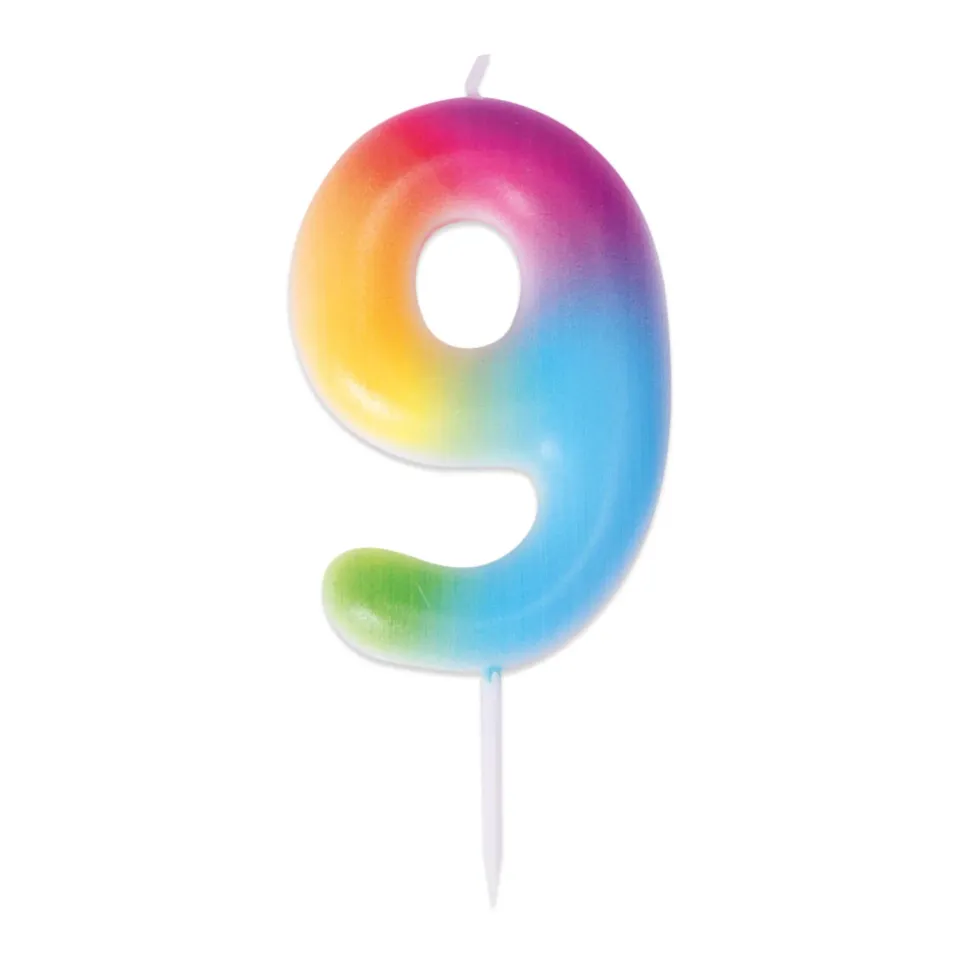 P'tit Clown 23949 candelina compleanno multicolore numero 9