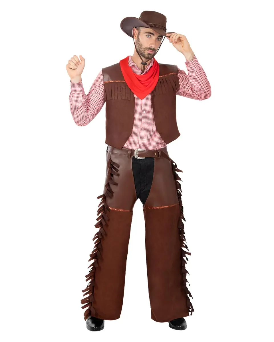 Funidelia Costume Cowboy Pistolero Uomo S-M Marrone Western