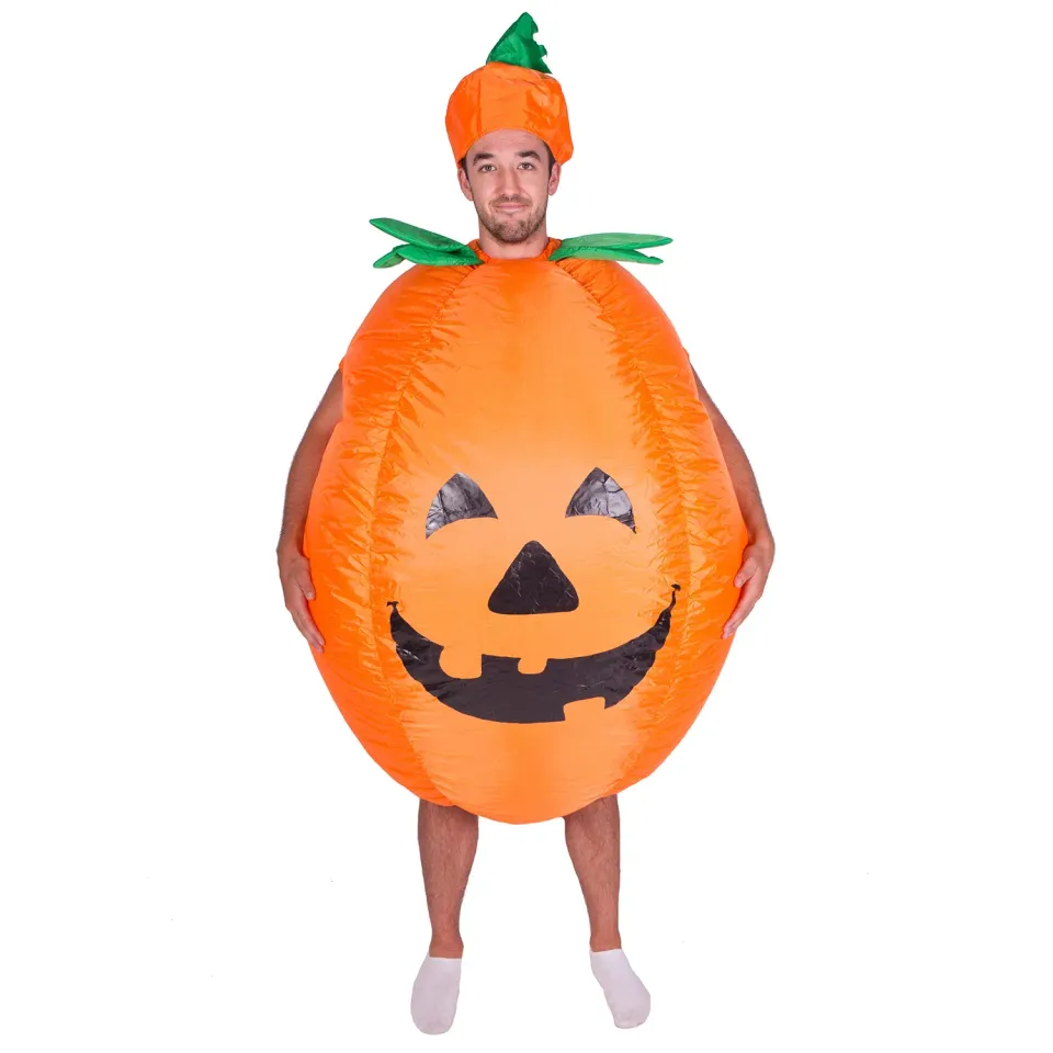Bodysocks costume gonfiabile zucca adulto arancione