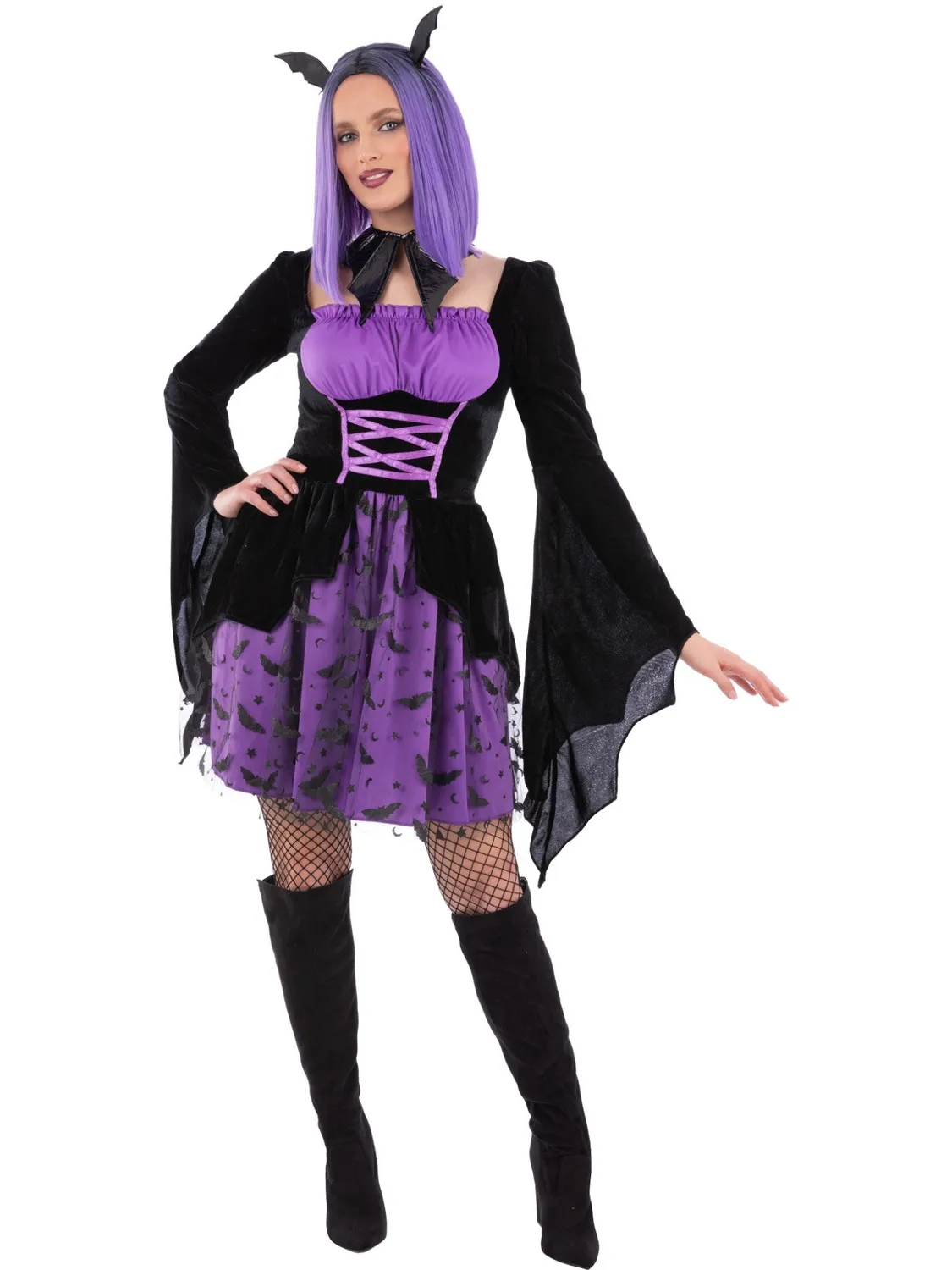 Smiffys Purple Vampiress costume donna L viola