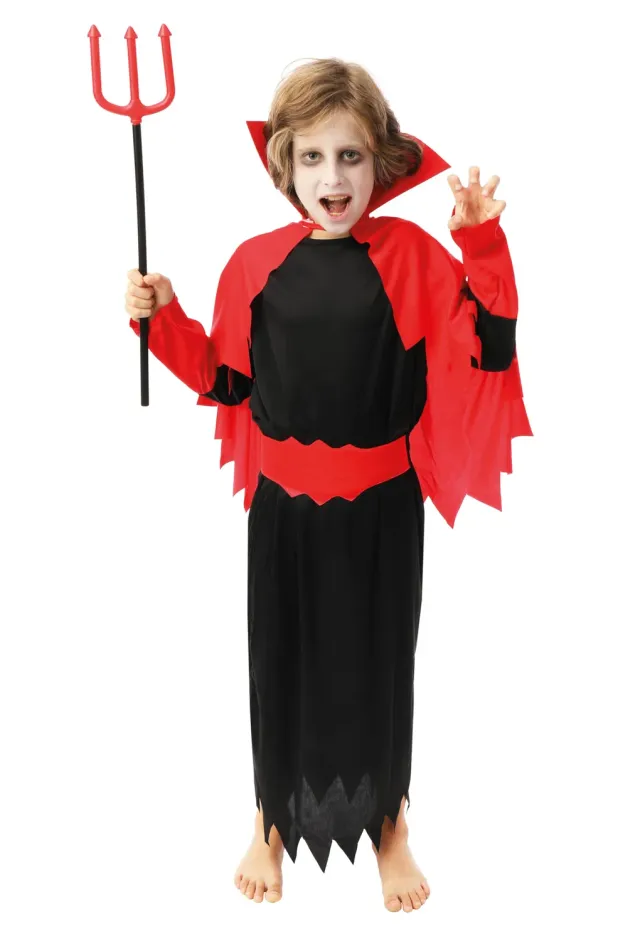 P'tit Clown costume diavolo bambino rosso