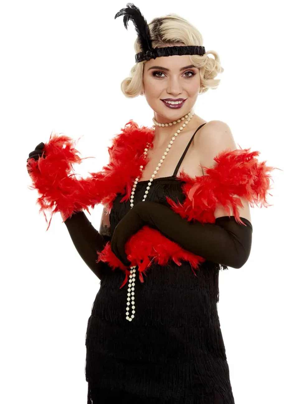 Funidelia Boa di piume costume adulto rosso