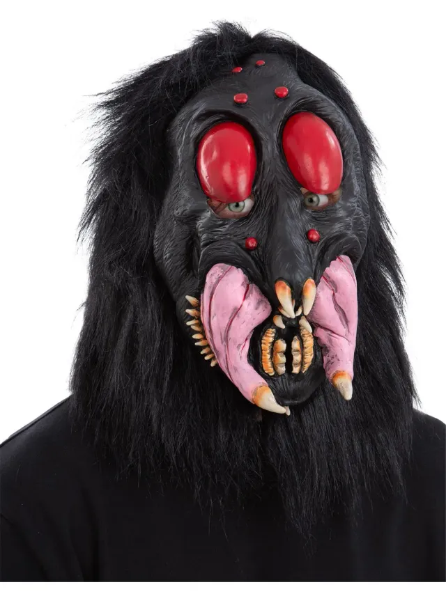 Smiffys Tarantula Spider Maschera Lattice Adulto Nera
