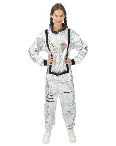 P'tit Clown astronauta costume donna grigio poliestere