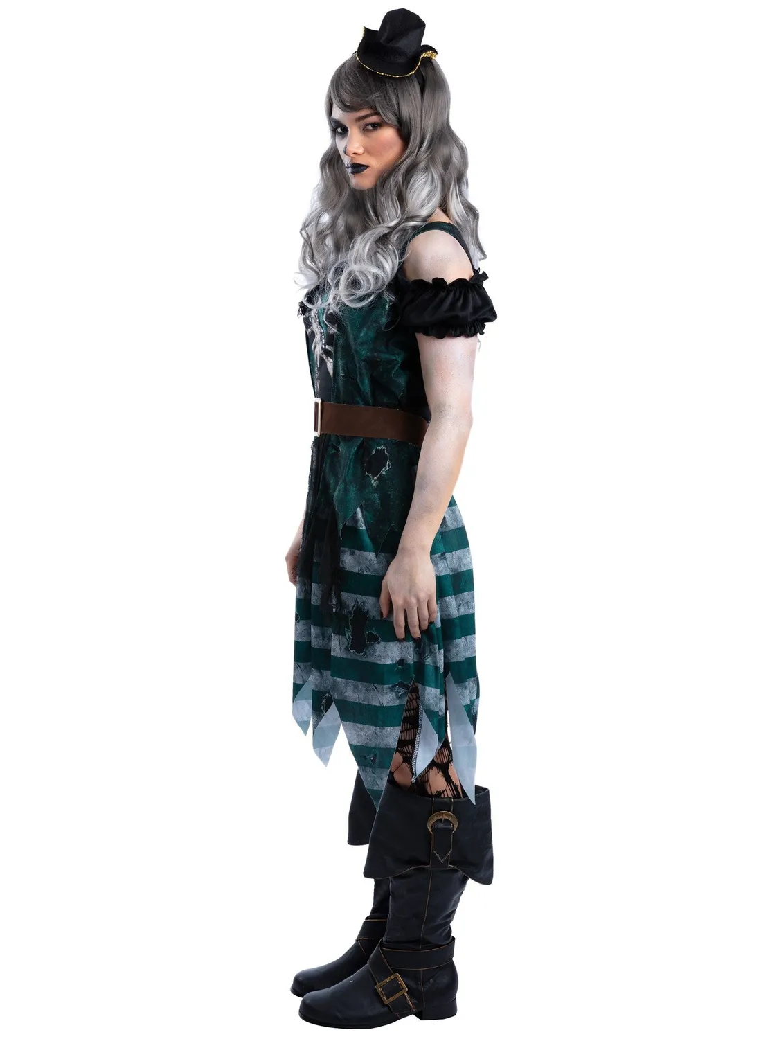 Smiffys Costume Pirata Scheletro Donna con cappello S-L