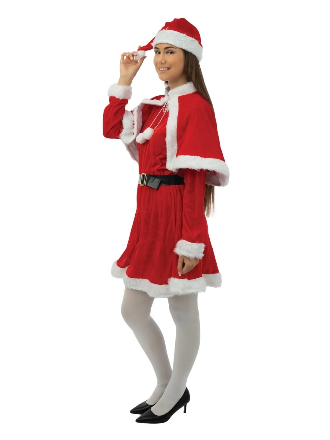 P'tit Clown Madre Natale Costume Donna S/M velluto rosso