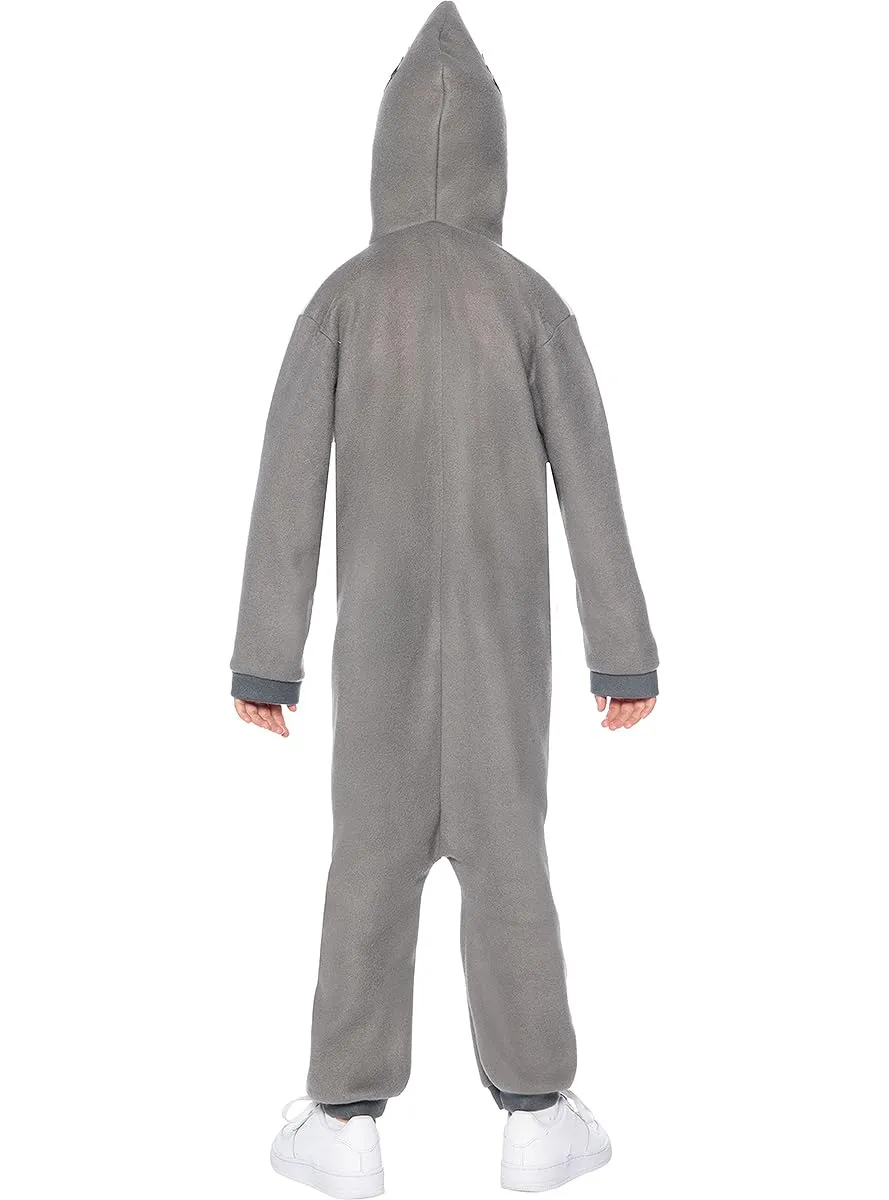 Funidelia Squalo Onesie costume bambino 7-9 anni grigio