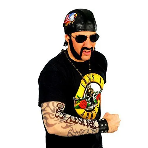 Guirca 16783 tatuaggi finti braccio punk multicolore
