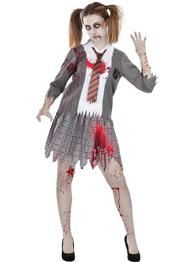 Funidelia Costume Studentessa Zombie donna grigio XS-XL Halloween