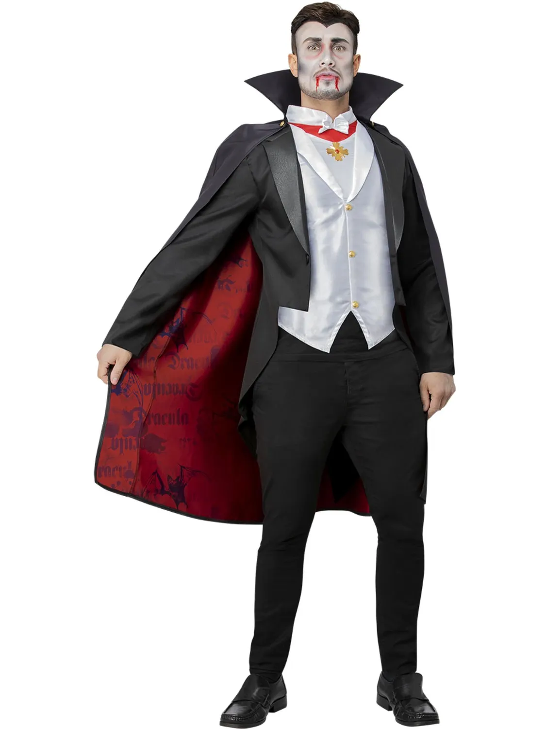 Smiffys Universal Monsters Dracula costume adulto L vampiro horror