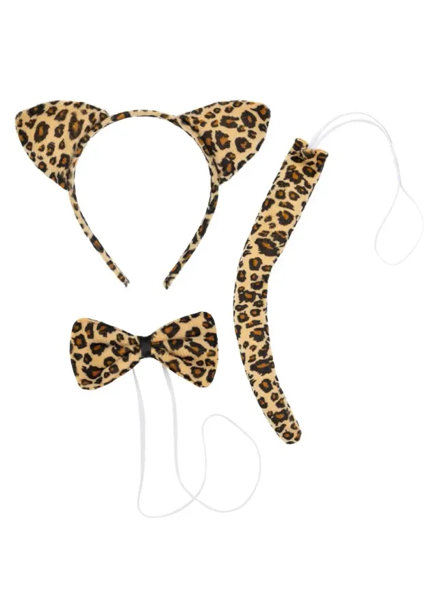 Funidelia Kit Leopardo accessori costume marroni adulto