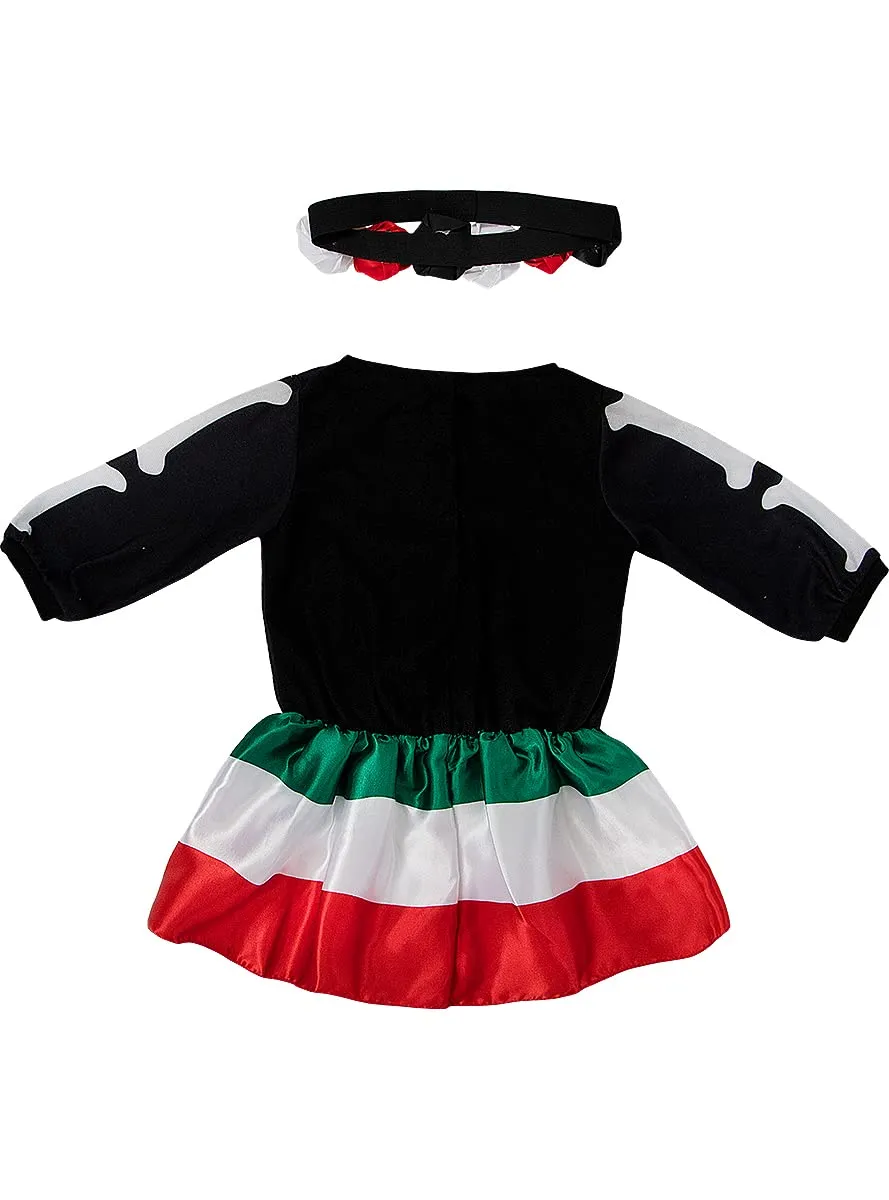 Funidelia Costume Catrina bebè 0-6 mesi nero teschio