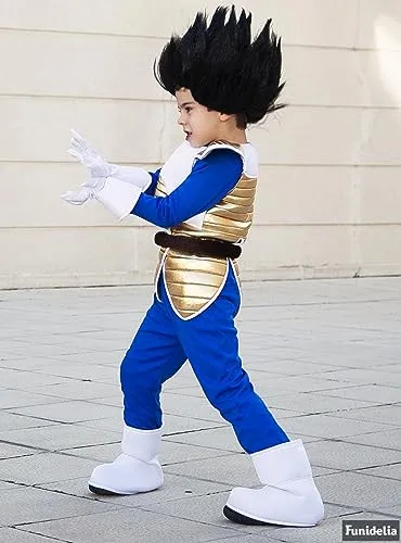 Funidelia Dragon Ball Vegeta parrucca bambino nero fibre